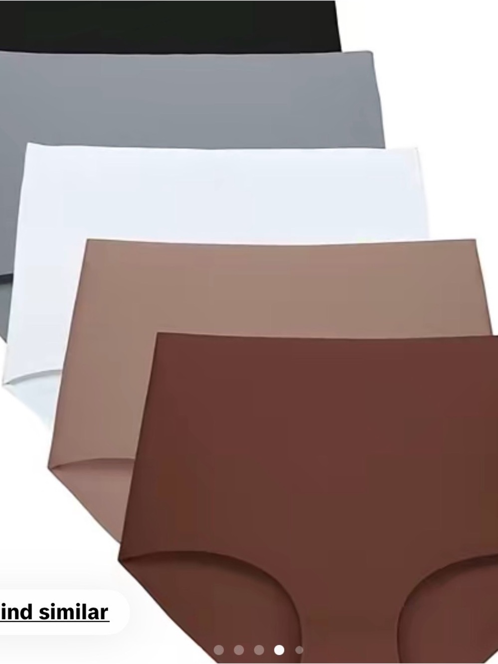 Seamless Women’s High-Waist Panties- Brown, Tan, White, Gray, Black